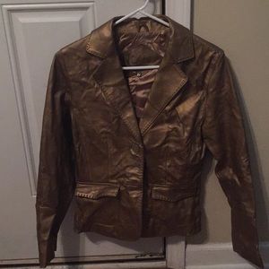 Leather blazer CABI size 4 ladies